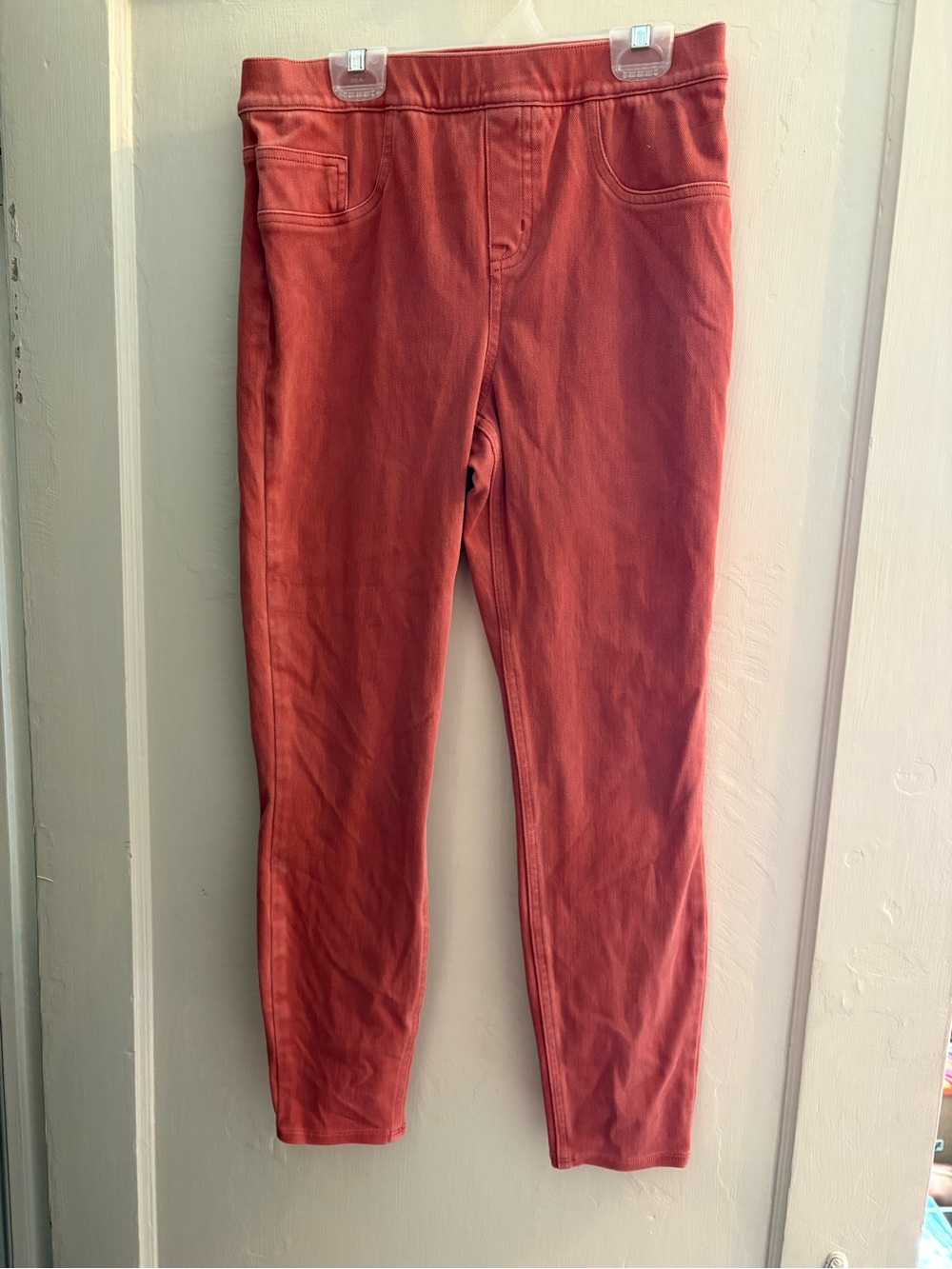 SPANX: Rust-Colored Stretch Ponte Jeggings
